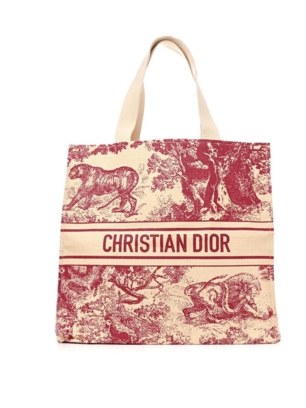 Dior straw tote bag